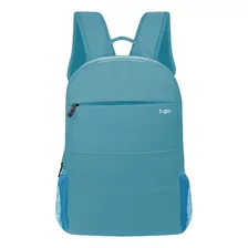 Mochila Para Notebook T-go Hombre Mujer Reforzada Urbana Color Celeste Em06 Diseño De La Tela Único