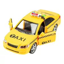 Carrinho Táxi De Brinquedo Infantil A Fricção Luzes E Som
