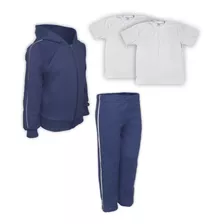 Kit Conjunto De Frio Inverno Roupa Juvenil Uniforme Escolar