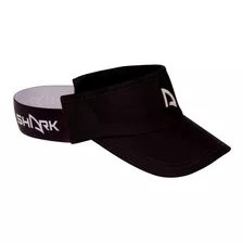 Viseira Shark Beach Tênnis - Preta Flex - Logo Branco