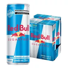 Red Bull Sugarfree Energizante Lata 250ml Pack X4 - Gobar