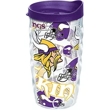 Nfl Minnesota Vikings Todo Vaso Una Envoltura Y Tapa De...