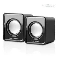 Caixa De Som Mini Multilaser 2.0 Canais 3w Rms Usb Preto