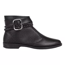 Bota Feminina Rasteira Cano Baixo Fivela Moleca 5333103