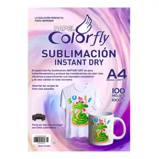 Papel Sublimación Secado Instantáneo A4 100 Hojas Disershop