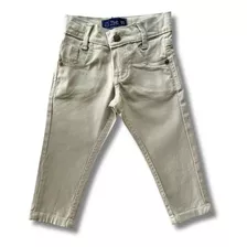 Calça Jeans Masculina Infantil Bege Skinny 1 Ao 16