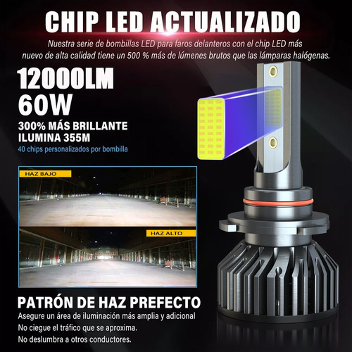 H11 9012 - Juego De Faros Delanteros Led Para Dodge Dart 201 Foto 5