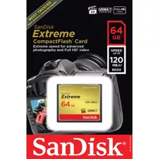 Cartão Sandisk Compact Flash Extreme 64gb/120mb's