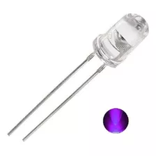 Led Ultravioleta 5mm 3v Uv Luz Negra Alto Brillo Pack X 50