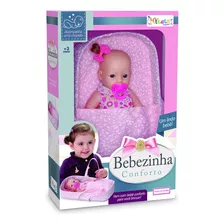 Boneca Bebezinha + Bebe Conforto Com Chupeta Miketa