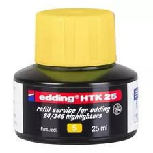 Tinta Recarga Marcador Resaltador Edding Htk 25 Capilaridad Color Amarillo