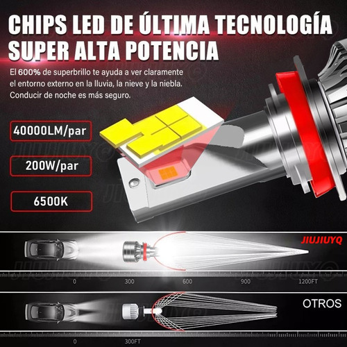 Kit Faros Led 9005 H11 40000lm For Nissan Alta/baja Foto 3