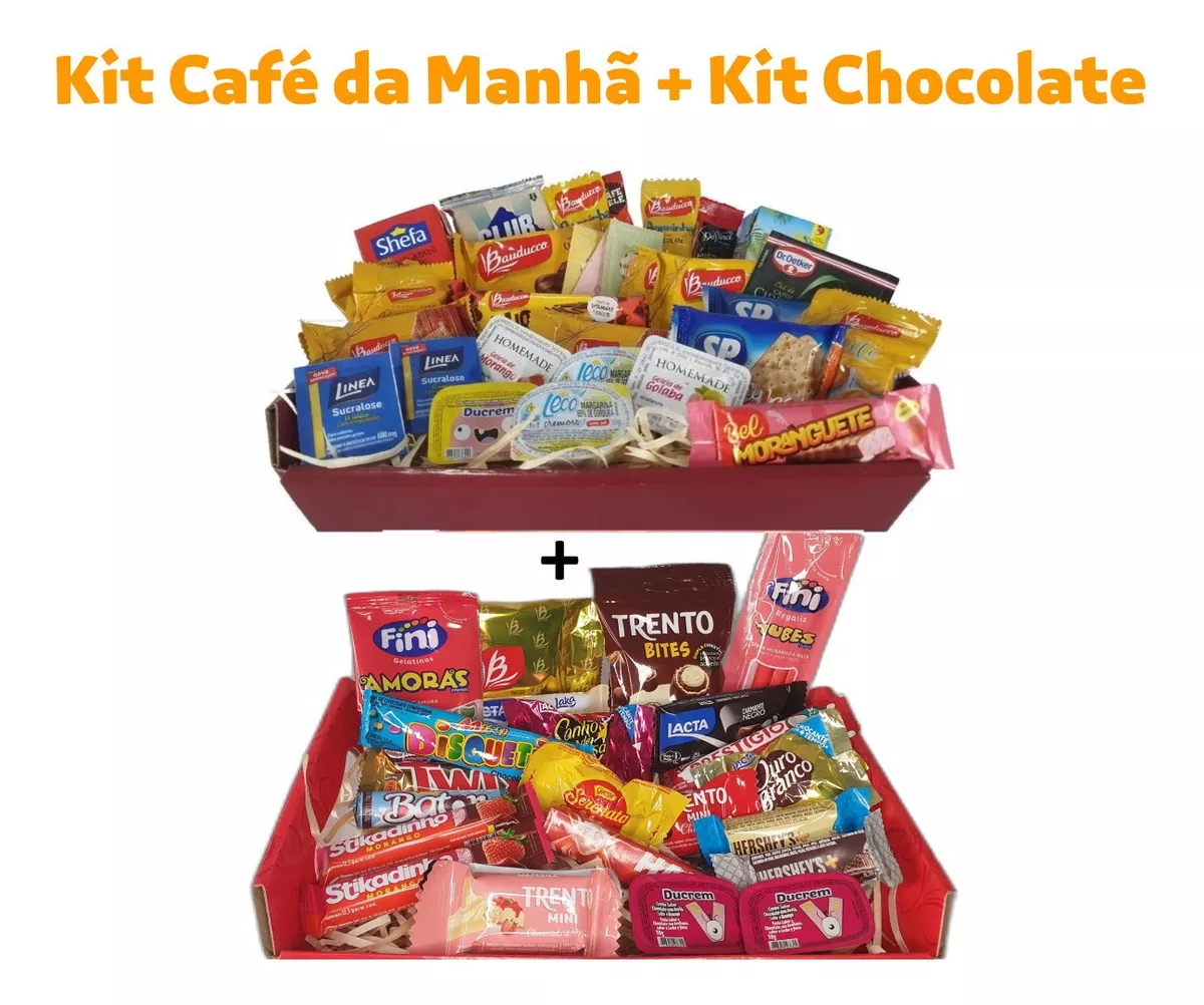 Kit Para Cesta Café Da Manhã E Chocolate Presente 52 Itens