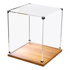 Vitrina Transparente Con Escaparate De Base De Madera Para