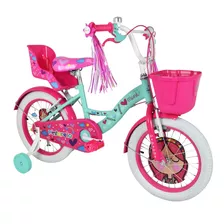 Bicicleta Monk Pintarela Niña Rodada 16 Color Agua