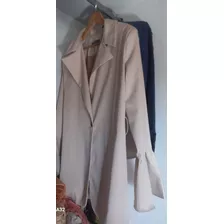 Casaco Estilo Coat Trench Alfaiataria Bege Marca Amaro