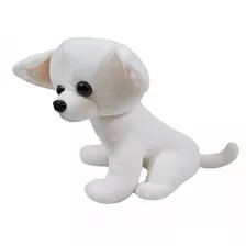Cachorro De Pelúcia Chihuahua Branco 22 Cm