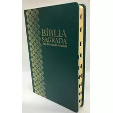 Biblia Slim Revista E Corrigida Capa Dura Cor Verde Com Indice