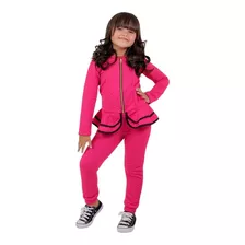 Conjunto Infantil Moletom Metalasse Menina Roupa De Frio Top