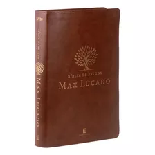 Bíblia De Estudo Max Lucado | Leitura Perfeita | Naa | Capa Luxo Marrom