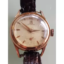 Antiguo Reloj Dama Delbana A Cuerda 2cm Funciona 