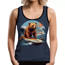 Tshirt Camiseta Regata Surf Urso Surfista Onda Mar Praia 4