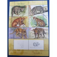 2001 Fauna- Felidos- Puma- Yaguarete - Argentina Mnh