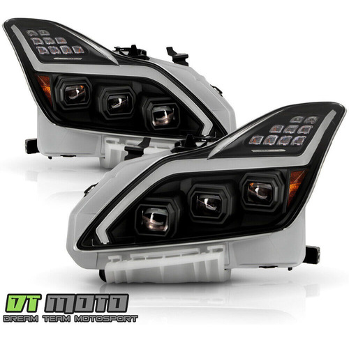 Par Faros Negro Led Drl Infiniti G37 Base 2011 3.7l Foto 3