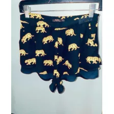 Short De Gasa Y Seda Estampado Bershka