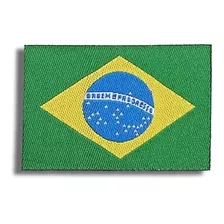 Patch Termocolante Bandeira Brasil 3x4,5cm Bordado (10 Un.)