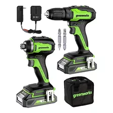 [grado Profesional] Greenworks 24v Max Taladro Inalámbrico S