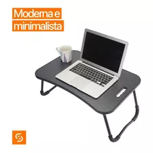 Mesa Portátil Para Estudar E Trabalhar Desktable Cor Preto