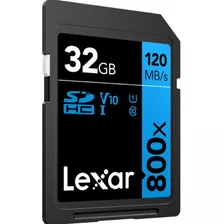 Memoria Lexar Sd 32 Gb 800x 120mb V10 Sdhc Uhsi