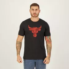 Camiseta Under Armour Project Rock Brahma Bull Preta