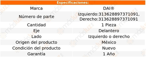 (1) Base Amortiguador Del Izq O Der Mercury Lynx 81/87 Foto 3