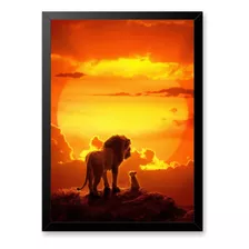 Lindo Quadro Filme O Rei Leão Por Do Sol 42x29cm