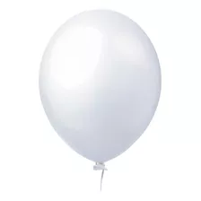 Bexiga Balão Liso 9 P/ Decoração De Festa C/ 30 Unidades Cor Branco