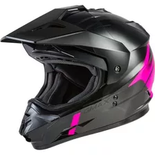 Casco De Doble Deporte Gm11 (negro/rosa/gris, Pequeño)