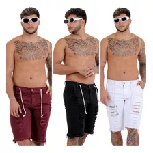 Kit 3 Bermudas Masculinas Cores: Trio De Cores Versáteis