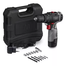 Parafusadeira E Furadeira Multilaser Bivolt 12v Com Maleta Cor Preto 110v/220v