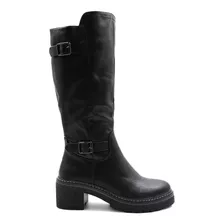 Bota Moda Urbana Negra Elasticada