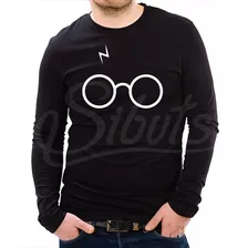 Playera Hombre Manga Larga Harry Potter