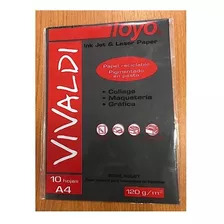 Hojas De Papel Presentacion Vivaldi Toyo X 10 120g Negro