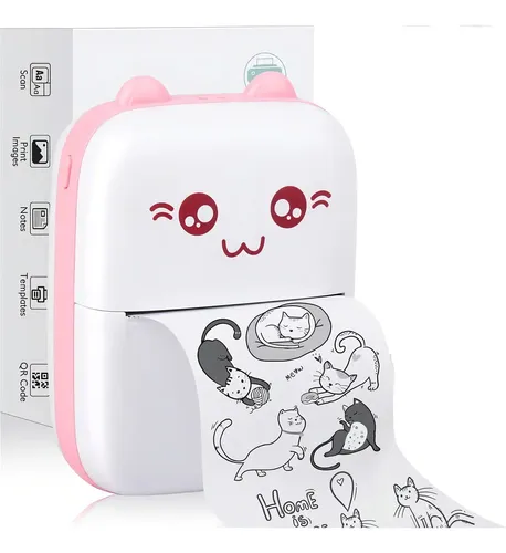 Betensh Mini Impresora Portátil Gatita Bluetooth 200Dpi