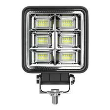 Farol De Milha Quadrado Led 144w 10-30v Universal Forte 