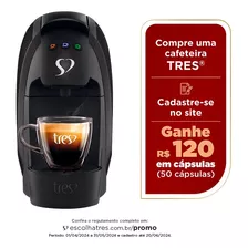 Cafeteira Espresso Luna Preta Automática 3 Corações 220v