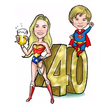 Caricatura Digital 40 Anos E De Herois Tambem E Mais