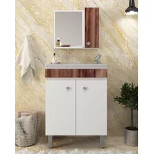 Mueble Baño Con Patas + Botiquin + Bacha - Juego De Baño