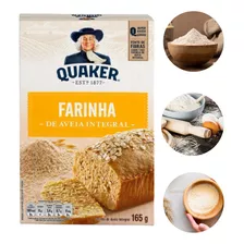 Kit 12 Caixas Farinha De Aveia Quaker 100% Integral De 165g