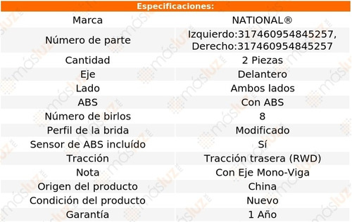 2- Mazas Delanteras F-250 Super Duty 1999/2004 National Foto 3